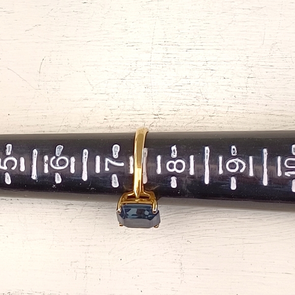 DAC Blue Sapphire and CZ Gold Ring - Picture 7 of 9